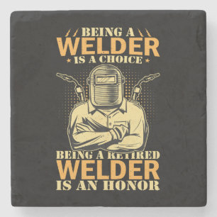 Posavasos De Piedra El vector como soldador es una opción para ser jub
