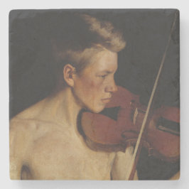 Posavasos De Piedra El violinista (músico masculino) (de Pekka Halonen