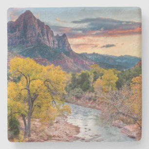 Posavasos De Piedra El Watchman en otoño