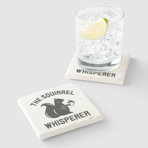 Posavasos De Piedra El Whisperer de la ardilla   Squirrel Lover