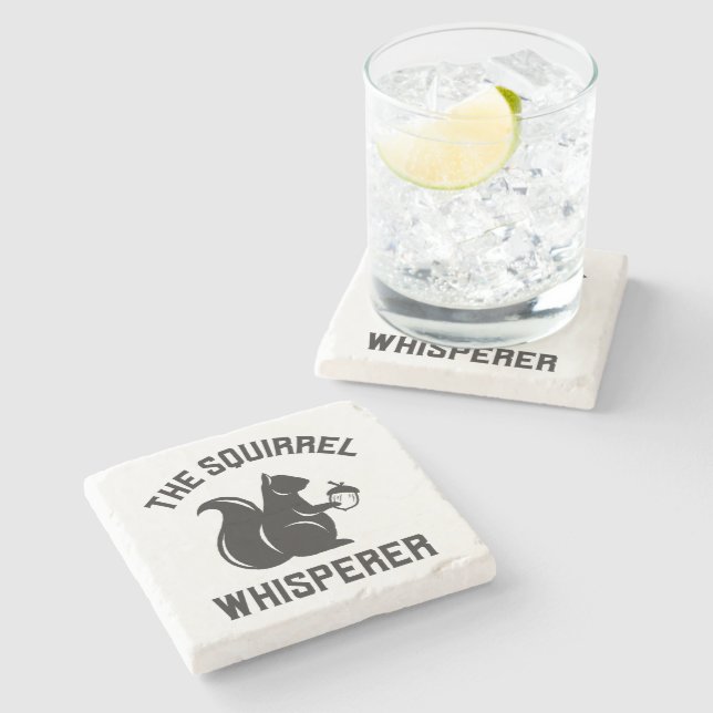 Posavasos De Piedra El Whisperer de la ardilla | Squirrel Lover (Lateral)