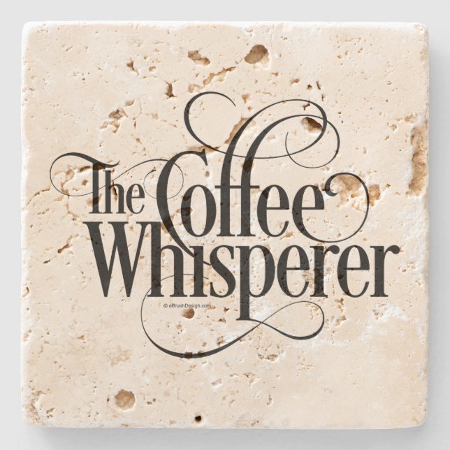 Posavasos De Piedra El Whisperer del café (Anverso)