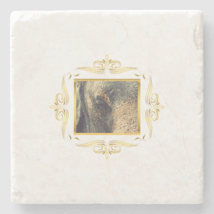 Posavasos De Piedra Elefante enmarcado