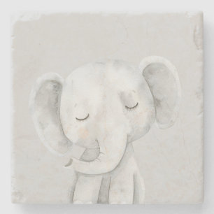 Posavasos De Piedra Elefante Gris Bonito