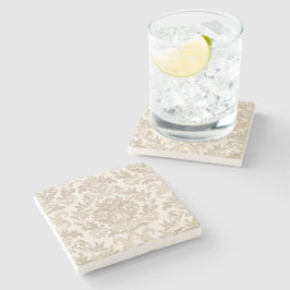Posavasos De Piedra Elegancia de Marfil Barroco Damasco Clásico Antigu