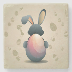 Posavasos De Piedra Elegancia minimalista de Pascua
