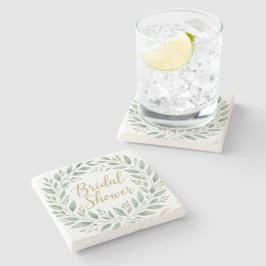 Posavasos De Piedra Elegant Greenery Watercolor Boho Bridal Shower