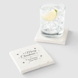 Posavasos De Piedra Elegant Merry Christmas and Happy New Year