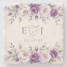 Elegante Boda Floral Botánica Lavanda Púrpura