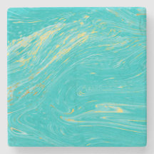 Elegante diseño real de Marble Gold Blue