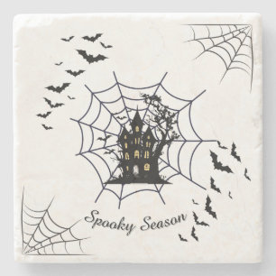 Posavasos De Piedra Elegante Halloween de Temporada Espeluznante en Ne