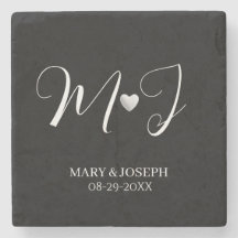 Elegante Monograma Personalizado en Blanco y Negro