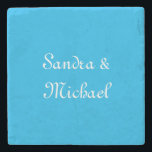 Posavasos De Piedra Elegante Personalizado personalizado azul de Azure<br><div class="desc">El azul Azure es uno de los colores más llamativos y llamativos de la historia. ¿Por qué no reflejar tu propia personalidad y gusto a otros con esta plantilla diseñada de forma única?</div>