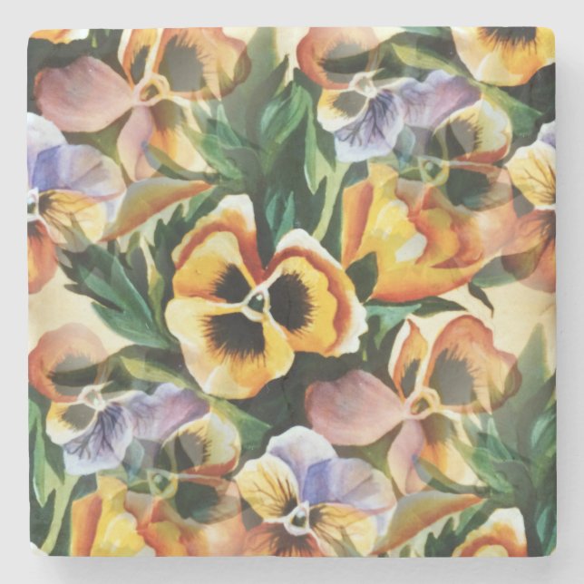 Posavasos De Piedra Elegante y espléndido patrón de cosecha (Anverso)