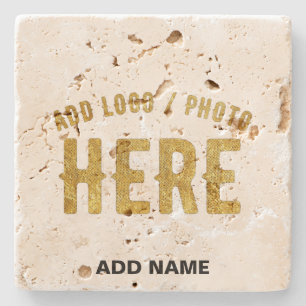 POSAVASOS DE PIEDRA ELEGANTES PERSONALIZABLES MARRONES MODERNOS VERIFI