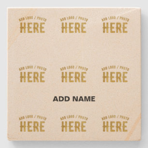POSAVASOS DE PIEDRA ELEGANTES PERSONALIZABLES MARRONES MODERNOS VERIFI