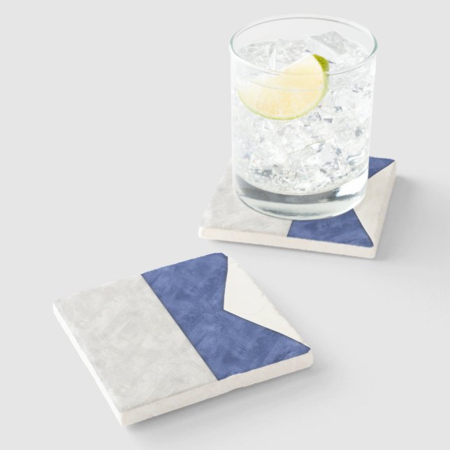 Posavasos De Piedra Elegir entre 26 banderas náuticas marítimas (Lateral)