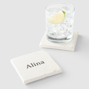 Posavasos De Piedra eliminar texto añadir propio diseño 4" x 4" Mármol