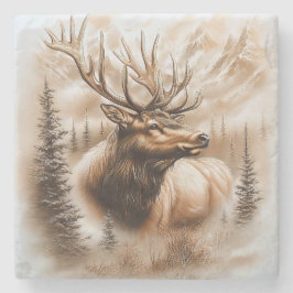 Posavasos De Piedra Elk Marble Coaster