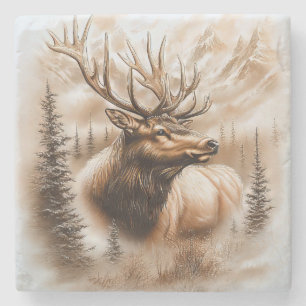 Posavasos De Piedra Elk Marble Coaster