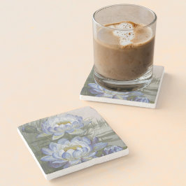 Posavasos De Piedra Ellis Rowan Blue Cloud Water Lily Vintage Flowers