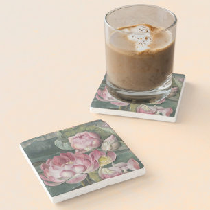 Posavasos De Piedra Ellis Rowan Sacred Lotus Water Lily Vintage Flower