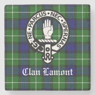 Posavasos De Piedra Emblema de la Cresta del Clan Escocés Lamont y Tar