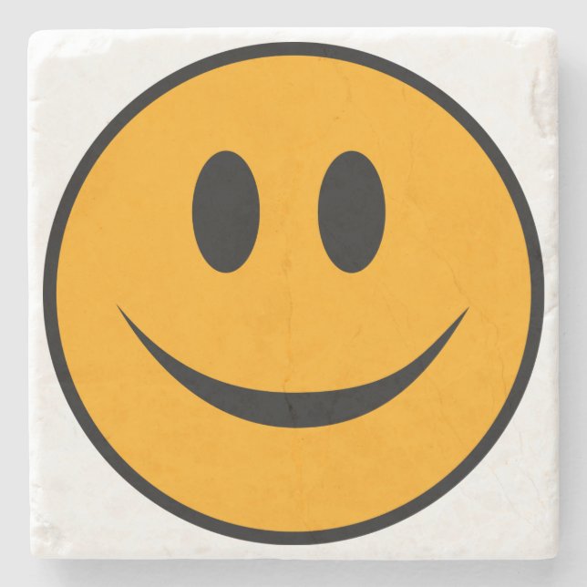 Posavasos De Piedra Emoji Cara Sonriente (Anverso)