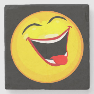 Posavasos De Piedra Emoticon muy lindo y muy feliz / Emoji
