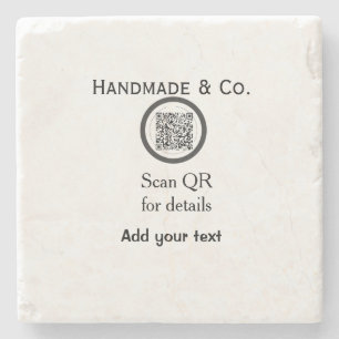 Posavasos De Piedra empresa de artesanía negocio escanear detalles QR