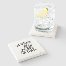 Posavasos De Piedra En cerveza confiamos esqueleto refrescante Beer Po
