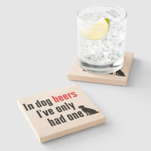 Posavasos De Piedra En cervezas de perro
