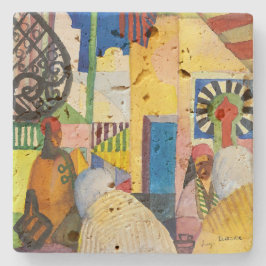 Posavasos De Piedra En el Bazar | Auguste Macke |