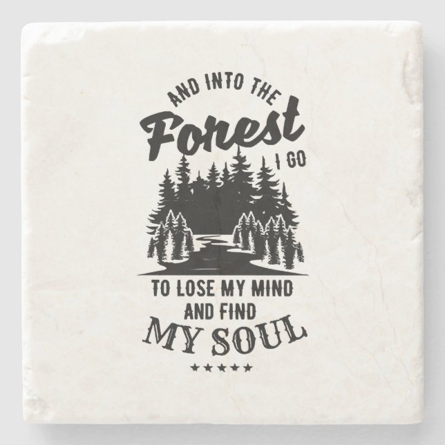 Posavasos De Piedra En el bosque voy (Anverso)