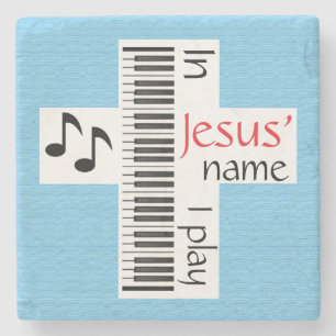 Posavasos De Piedra En el nombre de Jesús que juego