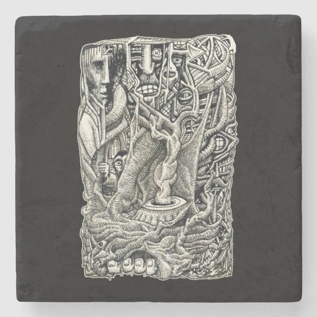 Posavasos De Piedra En el sótano (Anverso)