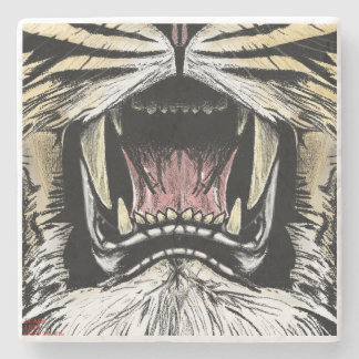 Posavasos De Piedra En la tostadora de la boca del león