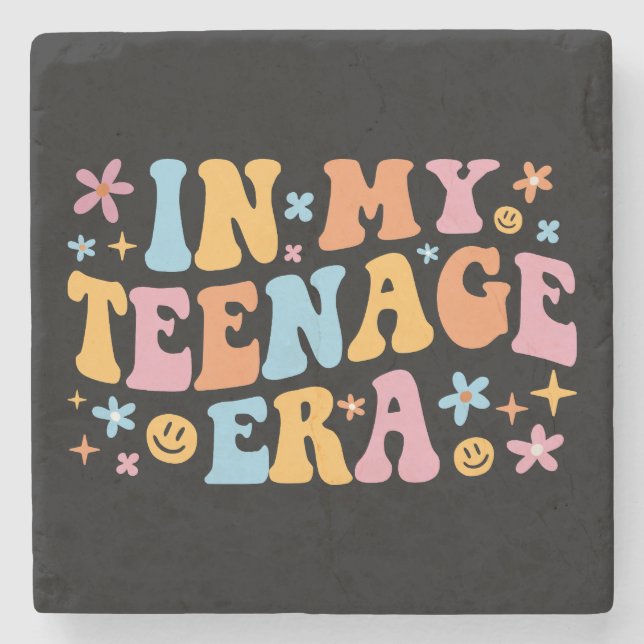 Posavasos De Piedra En mi era adolescente I (Anverso)