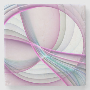 Posavasos De Piedra En movimiento, arte fractal colorido abstracto mod