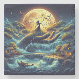 Posavasos De Piedra Encantadora Serenade de la Luna