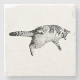 Posavasos De Piedra Encanto rayado para la tabla