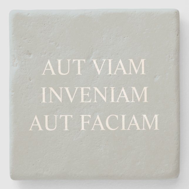 Posavasos De Piedra Encontraré Una Manera O... Gris latino (Anverso)