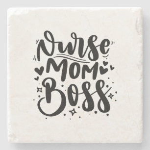 Posavasos De Piedra Enfermera de regalo de enfermera mamá Jefe
