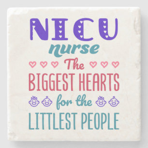 Posavasos De Piedra Enfermera de UCI Neonatal con Grandes Corazones pa