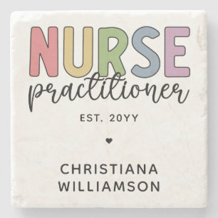 Posavasos De Piedra Enfermera personalizado Profesional Licenciada en 