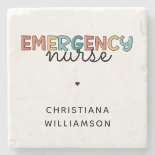 Posavasos De Piedra Enfermero de emergencias personalizado ER Enfermer