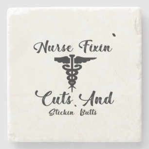 Posavasos De Piedra Enfermero De Enfermeras De Fixin Y Stickin Butts