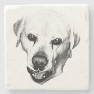 Posavasos De Piedra Enfoque en blanco y negro