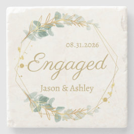 Posavasos De Piedra Engagement Announcement Engaged Gift Date & Names