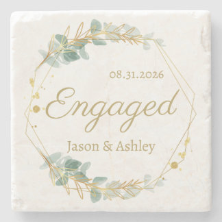 Posavasos De Piedra Engagement Announcement Engaged Gift Date & Names